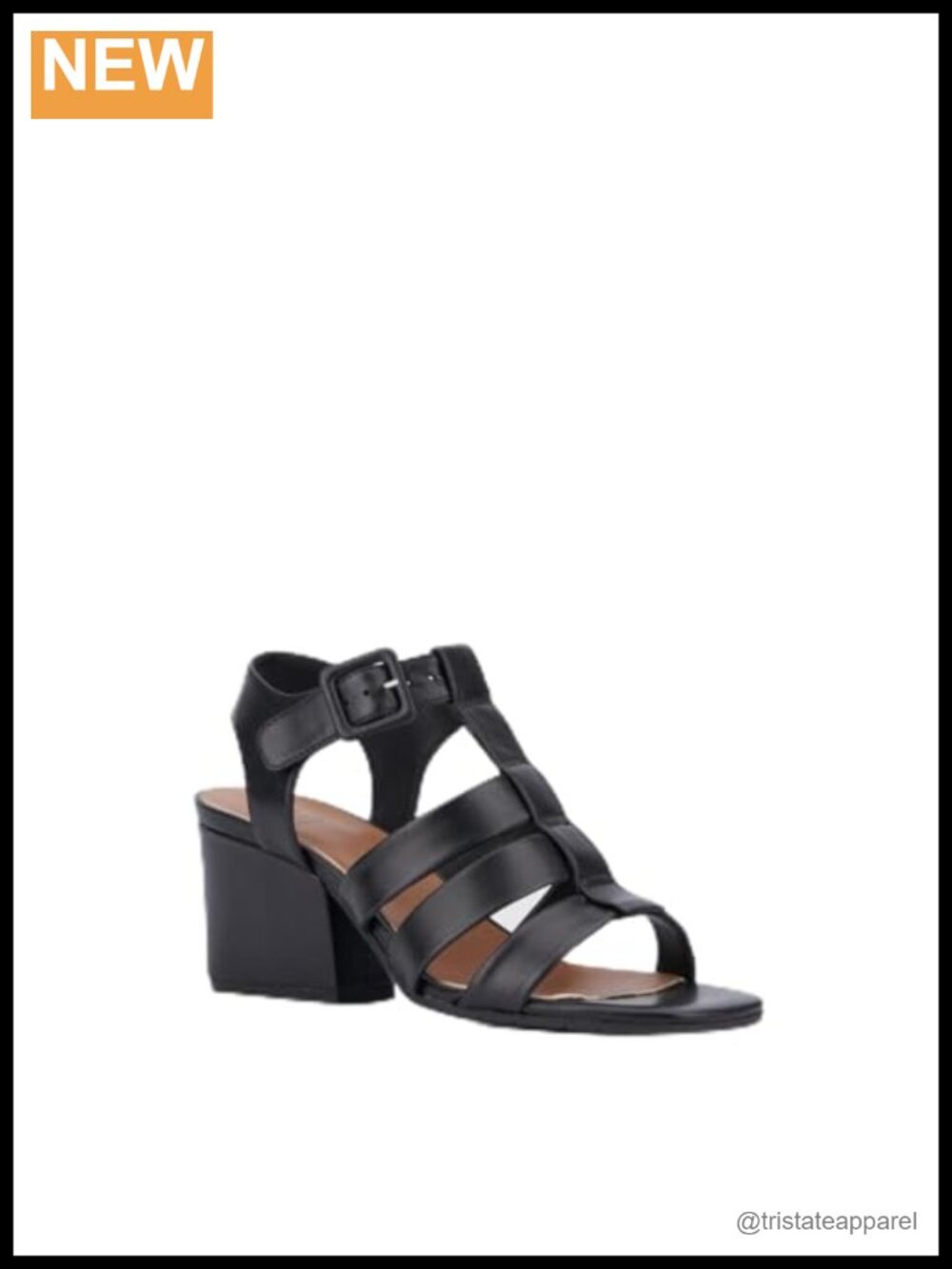 Italian Leather Heeled Sandals with Adjustable Ankle Strap and Block Heel